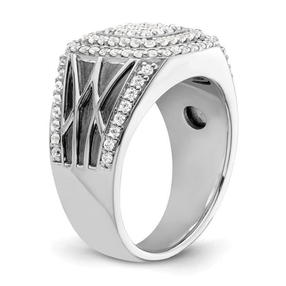 14K Weißgold Herrenring mit seitlichem Design und 1,125 ct. im Labor gezüchteten Diamanten VS/SI+ G+