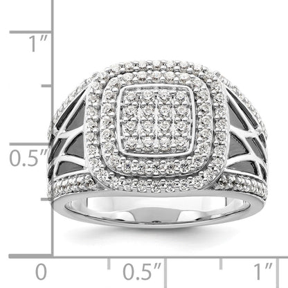 14K Weißgold Herrenring mit seitlichem Design und 1,125 ct. im Labor gezüchteten Diamanten VS/SI+ G+
