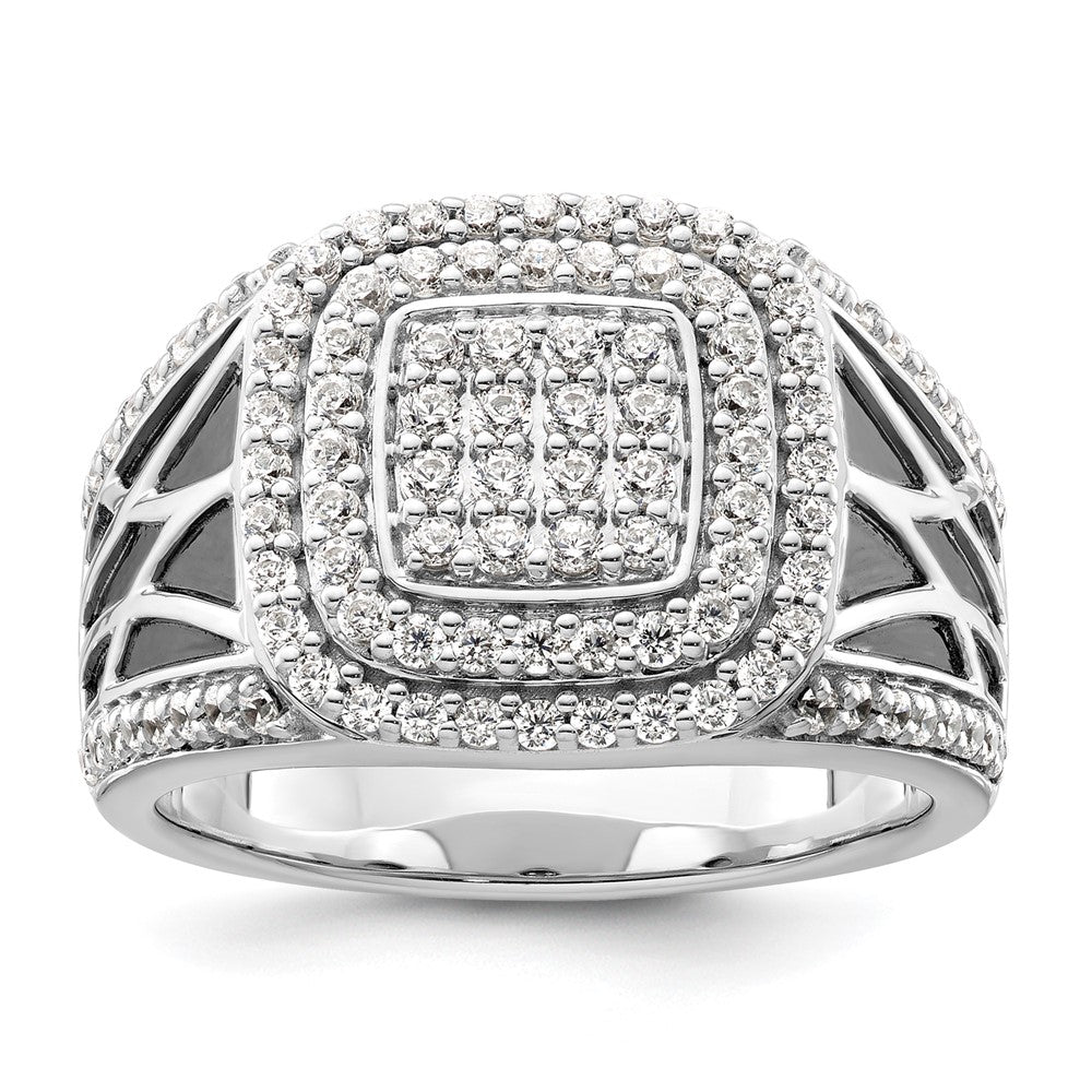 14K Weißgold Herrenring mit seitlichem Design und 1,125 ct. im Labor gezüchteten Diamanten VS/SI+ G+