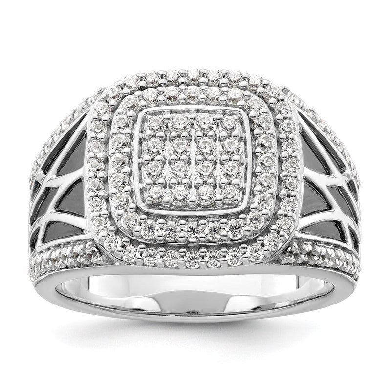 14K Weißgold Herrenring mit seitlichem Design und 1,125 ct. im Labor gezüchteten Diamanten VS/SI+ G+