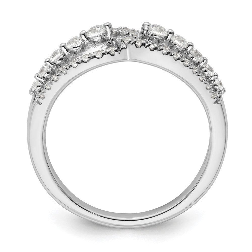 14K Weißgold Fashion-Ring mit 0,5 ct. Labor-gezüchteten Diamanten VS/SI+ G+