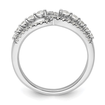 14K Weißgold Fashion-Ring mit 0,5 ct. Labor-gezüchteten Diamanten VS/SI+ G+