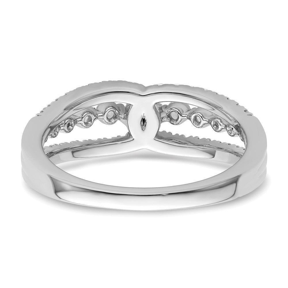 14K Weißgold Fashion-Ring mit 0,5 ct. Labor-gezüchteten Diamanten VS/SI+ G+