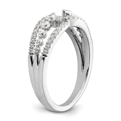 14K Weißgold Fashion-Ring mit 0,5 ct. Labor-gezüchteten Diamanten VS/SI+ G+