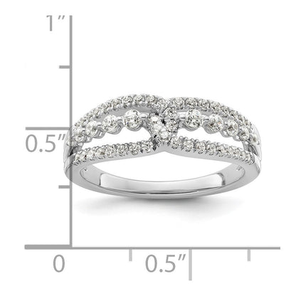 14K Weißgold Fashion-Ring mit 0,5 ct. Labor-gezüchteten Diamanten VS/SI+ G+