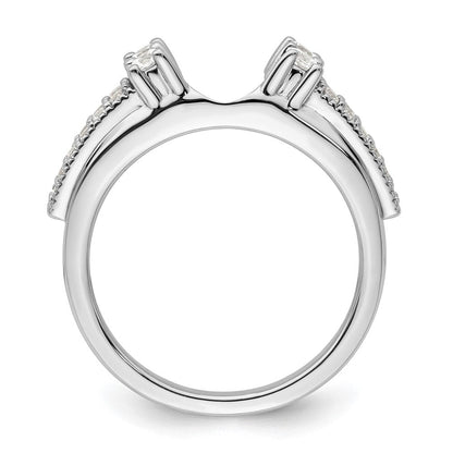 14K Weißgold Ring-Wrap mit 0,5 ct. im Labor gezüchteten Diamanten VS/SI+ G+