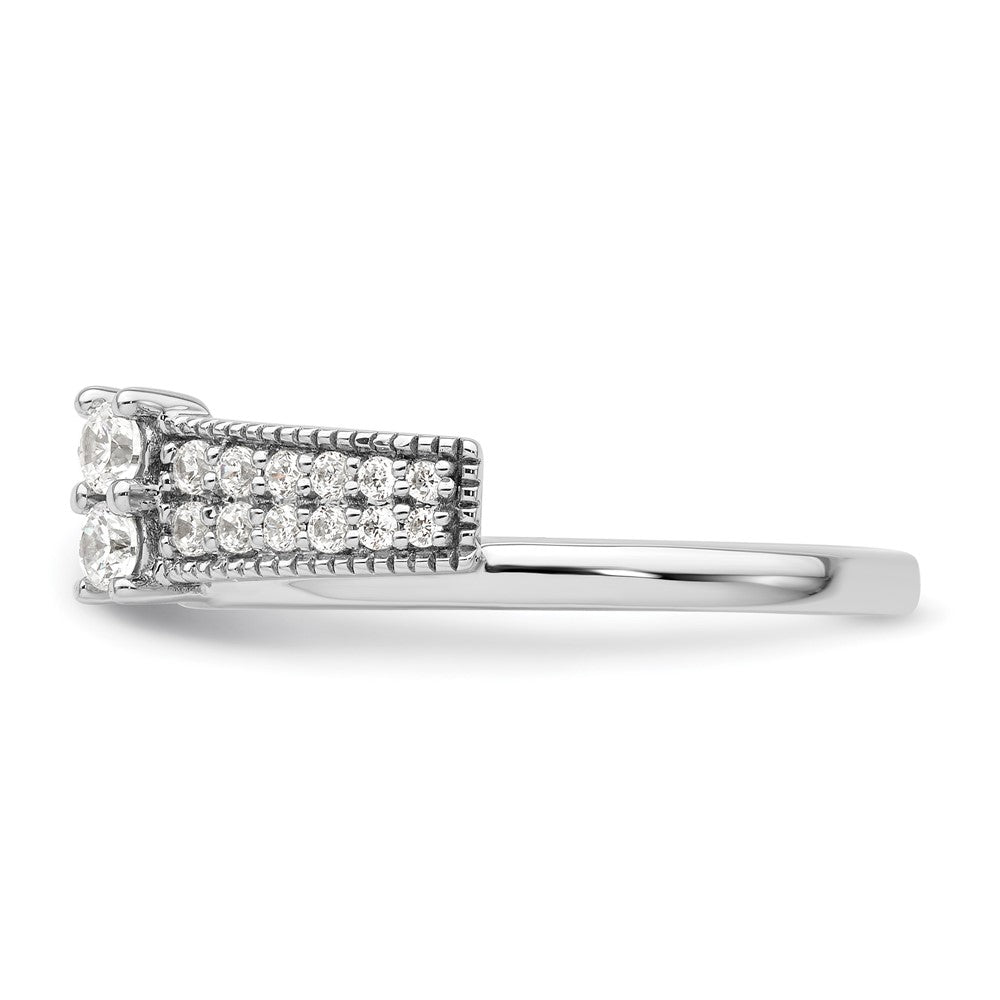 14K Weißgold Ring-Wrap mit 0,5 ct. im Labor gezüchteten Diamanten VS/SI+ G+