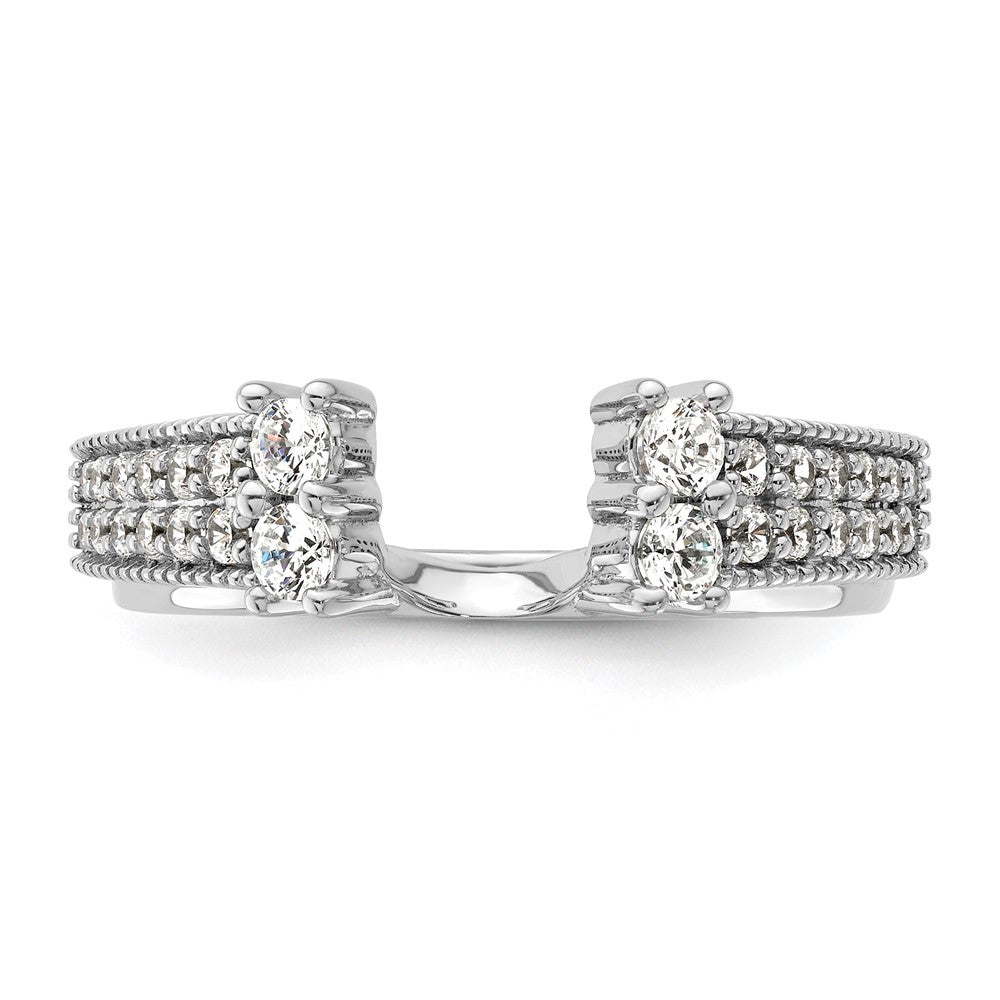 14K Weißgold Ring-Wrap mit 0,5 ct. im Labor gezüchteten Diamanten VS/SI+ G+