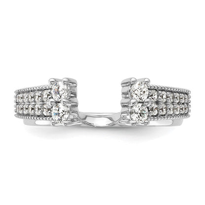14K Weißgold Ring-Wrap mit 0,5 ct. im Labor gezüchteten Diamanten VS/SI+ G+
