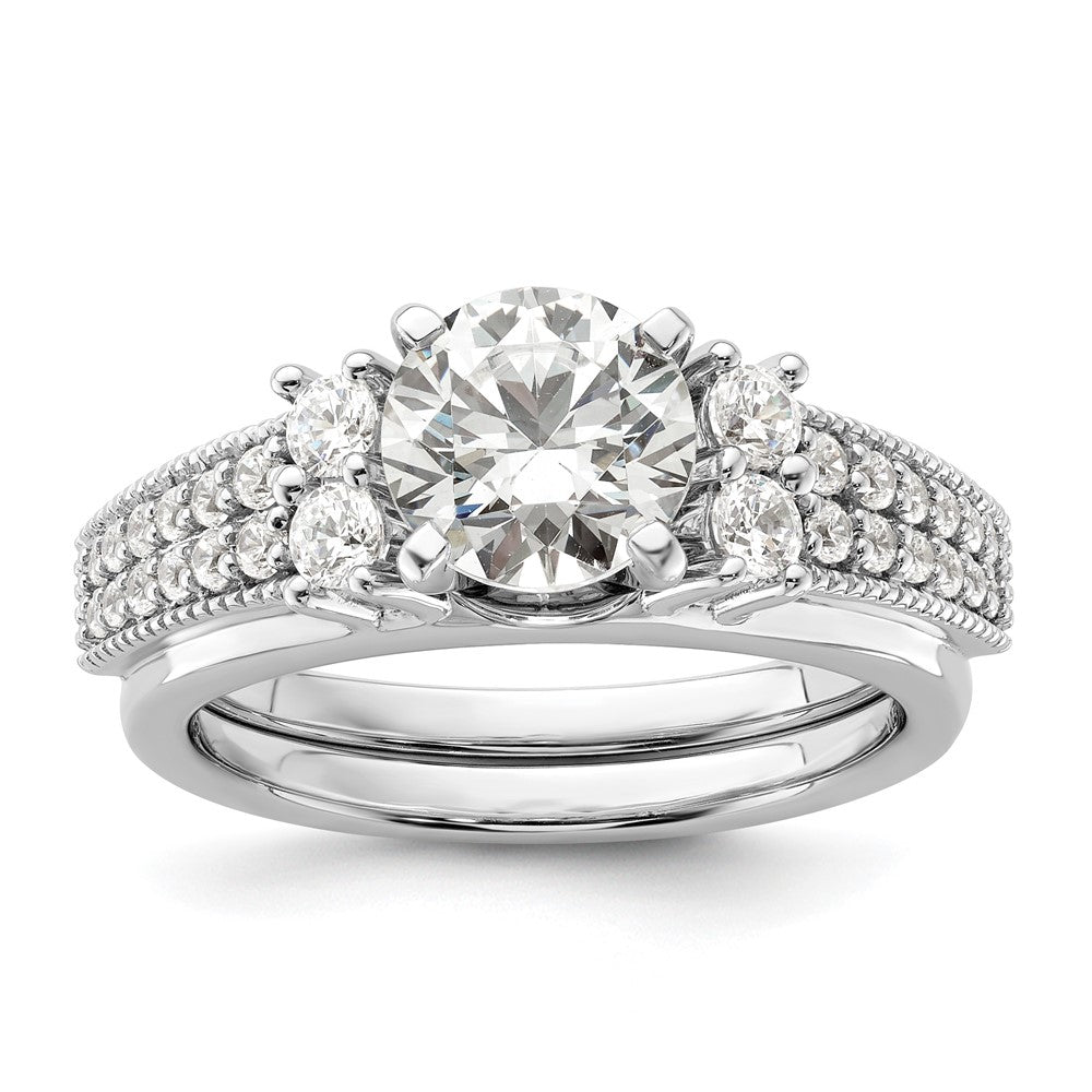 14K Weißgold Ring-Wrap mit 0,5 ct. im Labor gezüchteten Diamanten VS/SI+ G+