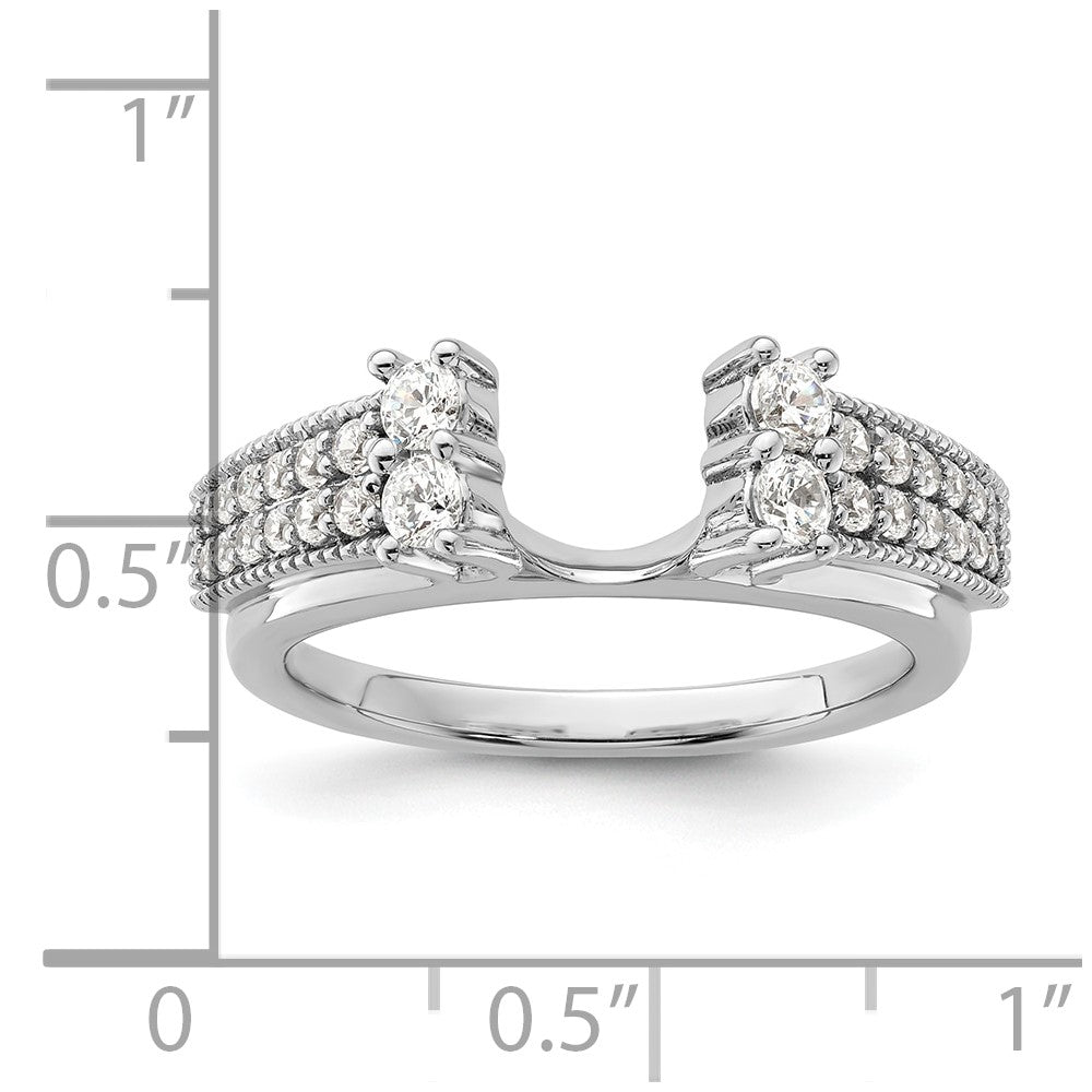 14K Weißgold Ring-Wrap mit 0,5 ct. im Labor gezüchteten Diamanten VS/SI+ G+