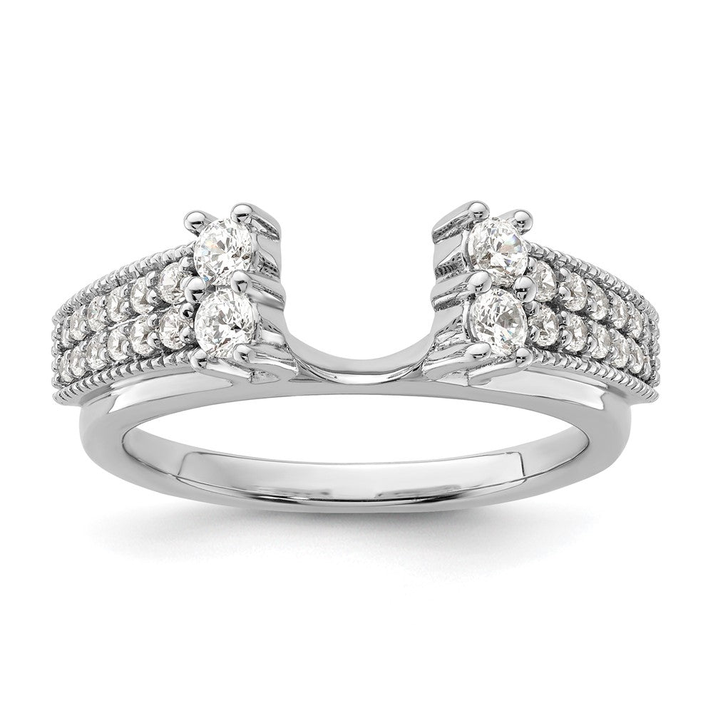 14K Weißgold Ring-Wrap mit 0,5 ct. im Labor gezüchteten Diamanten VS/SI+ G+
