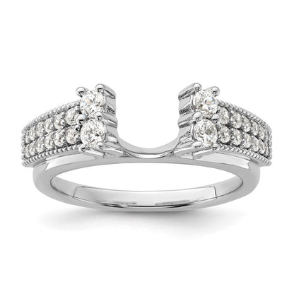 14K Weißgold Ring-Wrap mit 0,5 ct. im Labor gezüchteten Diamanten VS/SI+ G+