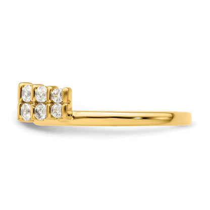 14K Gelbgold Ring-Wrap mit 0,5 ct. laborgezüchteten Diamanten, VS/SI+ G+