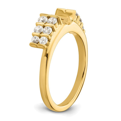 14K Gelbgold Ring-Wrap mit 0,5 ct. laborgezüchteten Diamanten, VS/SI+ G+