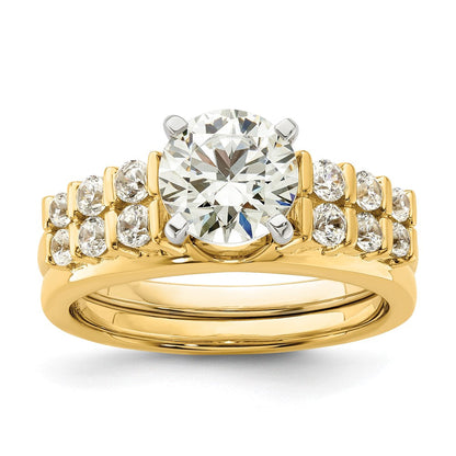 14K Gelbgold Ring-Wrap mit 0,5 ct. laborgezüchteten Diamanten, VS/SI+ G+