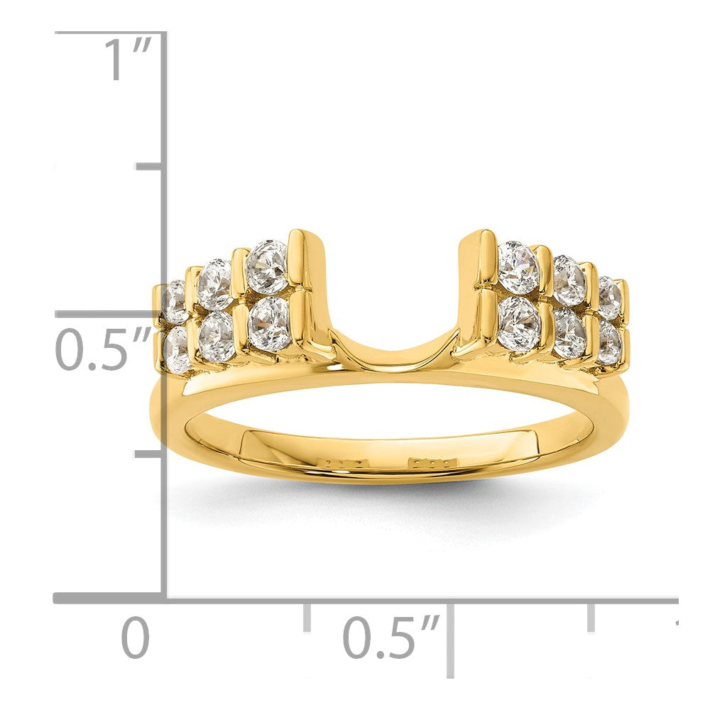 14K Gelbgold Ring-Wrap mit 0,5 ct. laborgezüchteten Diamanten, VS/SI+ G+