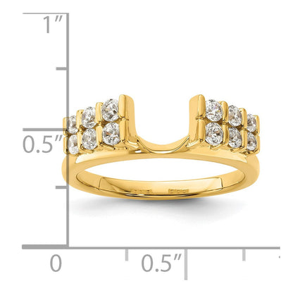 14K Gelbgold Ring-Wrap mit 0,5 ct. laborgezüchteten Diamanten, VS/SI+ G+
