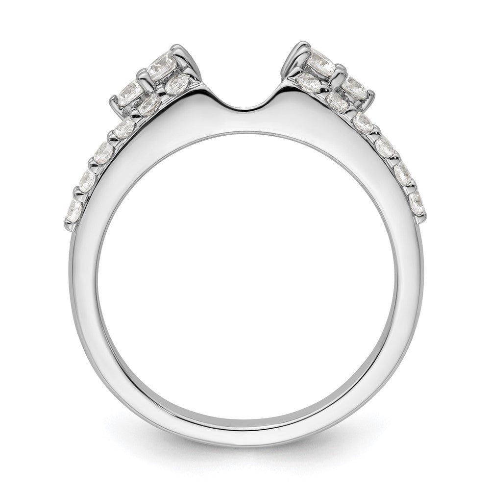 14K Weißgold Ring Wrap mit 0,5 ct. Labor-gezüchteten Diamanten VS/SI+ G+, komplett