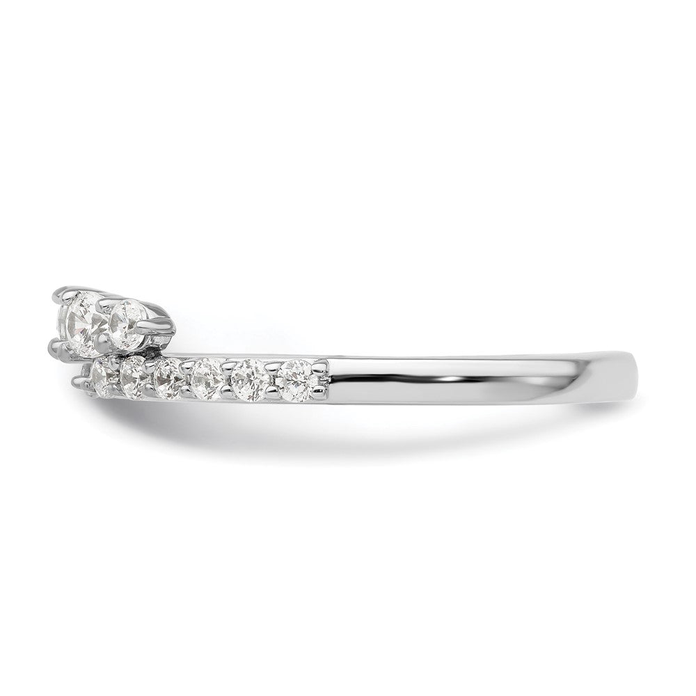 14K Weißgold Ring Wrap mit 0,5 ct. Labor-gezüchteten Diamanten VS/SI+ G+, komplett
