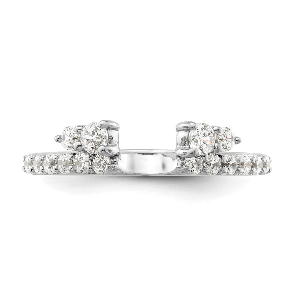 14K Weißgold Ring Wrap mit 0,5 ct. Labor-gezüchteten Diamanten VS/SI+ G+, komplett