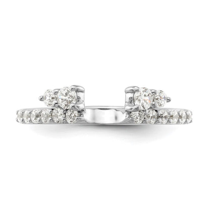 14K Weißgold Ring Wrap mit 0,5 ct. Labor-gezüchteten Diamanten VS/SI+ G+, komplett