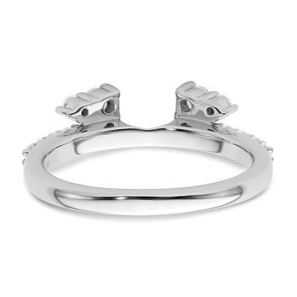 14K Weißgold Ring Wrap mit 0,5 ct. Labor-gezüchteten Diamanten VS/SI+ G+, komplett