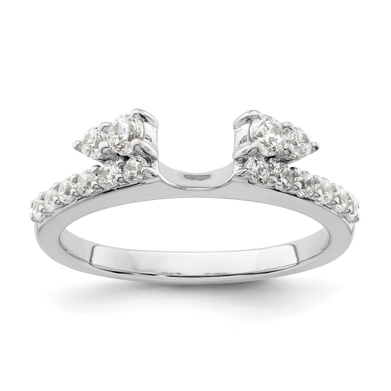 14K Weißgold Ring Wrap mit 0,5 ct. Labor-gezüchteten Diamanten VS/SI+ G+, komplett