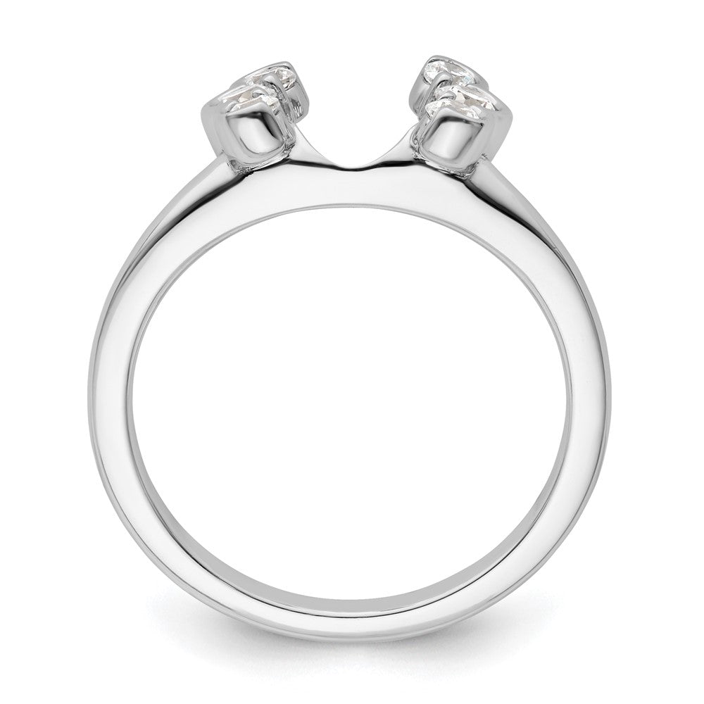 14K Weißgold Ring-Wrap mit im Labor gezüchteten Diamanten, VS/SI+ G+