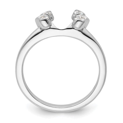 14K Weißgold Ring-Wrap mit im Labor gezüchteten Diamanten, VS/SI+ G+