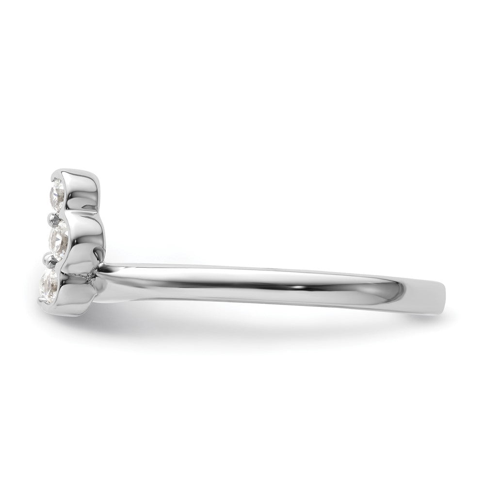 14K Weißgold Ring-Wrap mit im Labor gezüchteten Diamanten, VS/SI+ G+