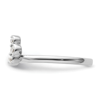 14K Weißgold Ring-Wrap mit im Labor gezüchteten Diamanten, VS/SI+ G+