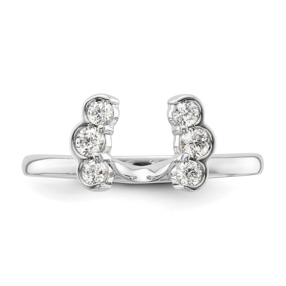 14K Weißgold Ring-Wrap mit im Labor gezüchteten Diamanten, VS/SI+ G+
