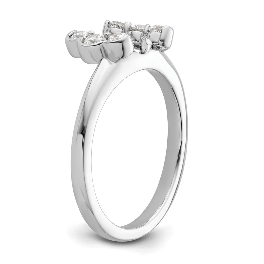 14K Weißgold Ring-Wrap mit im Labor gezüchteten Diamanten, VS/SI+ G+