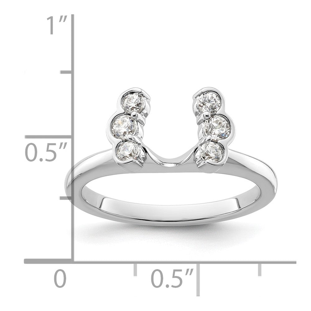 14K Weißgold Ring-Wrap mit im Labor gezüchteten Diamanten, VS/SI+ G+