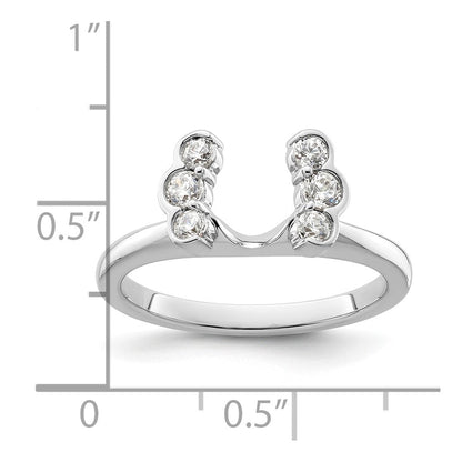 14K Weißgold Ring-Wrap mit im Labor gezüchteten Diamanten, VS/SI+ G+