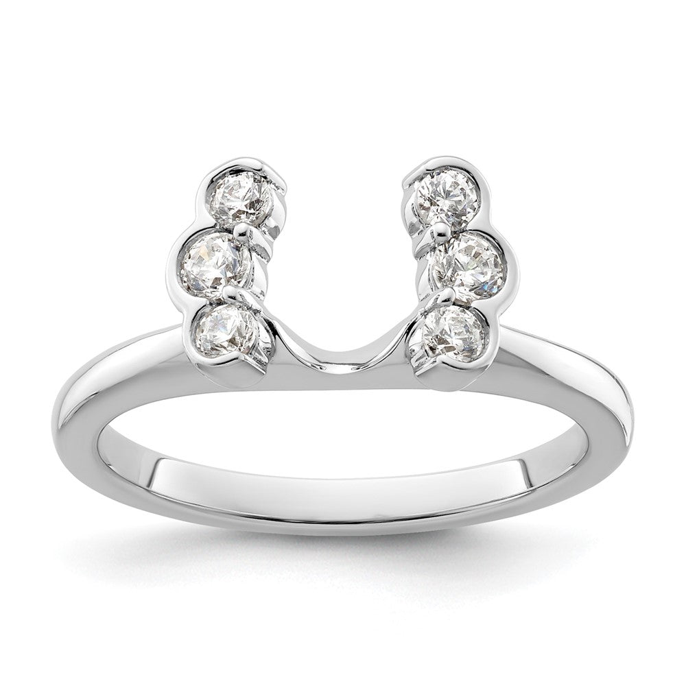 14K Weißgold Ring-Wrap mit im Labor gezüchteten Diamanten, VS/SI+ G+