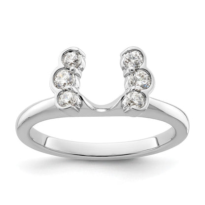 14K Weißgold Ring-Wrap mit im Labor gezüchteten Diamanten, VS/SI+ G+