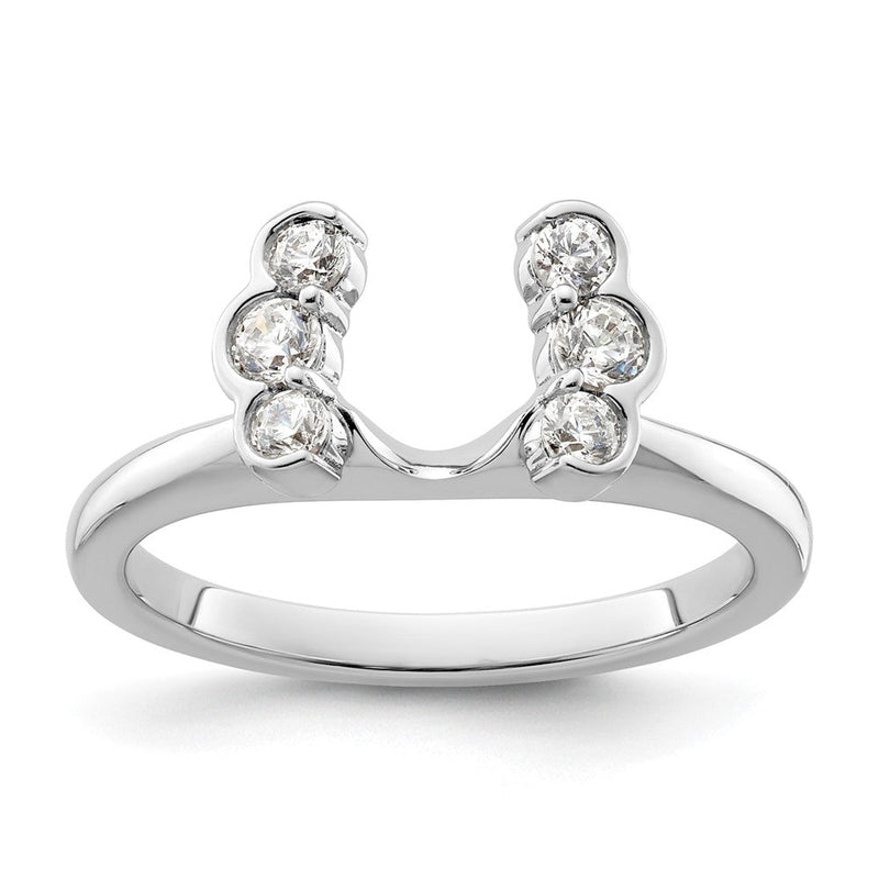 14K Weißgold Ring-Wrap mit im Labor gezüchteten Diamanten, VS/SI+ G+