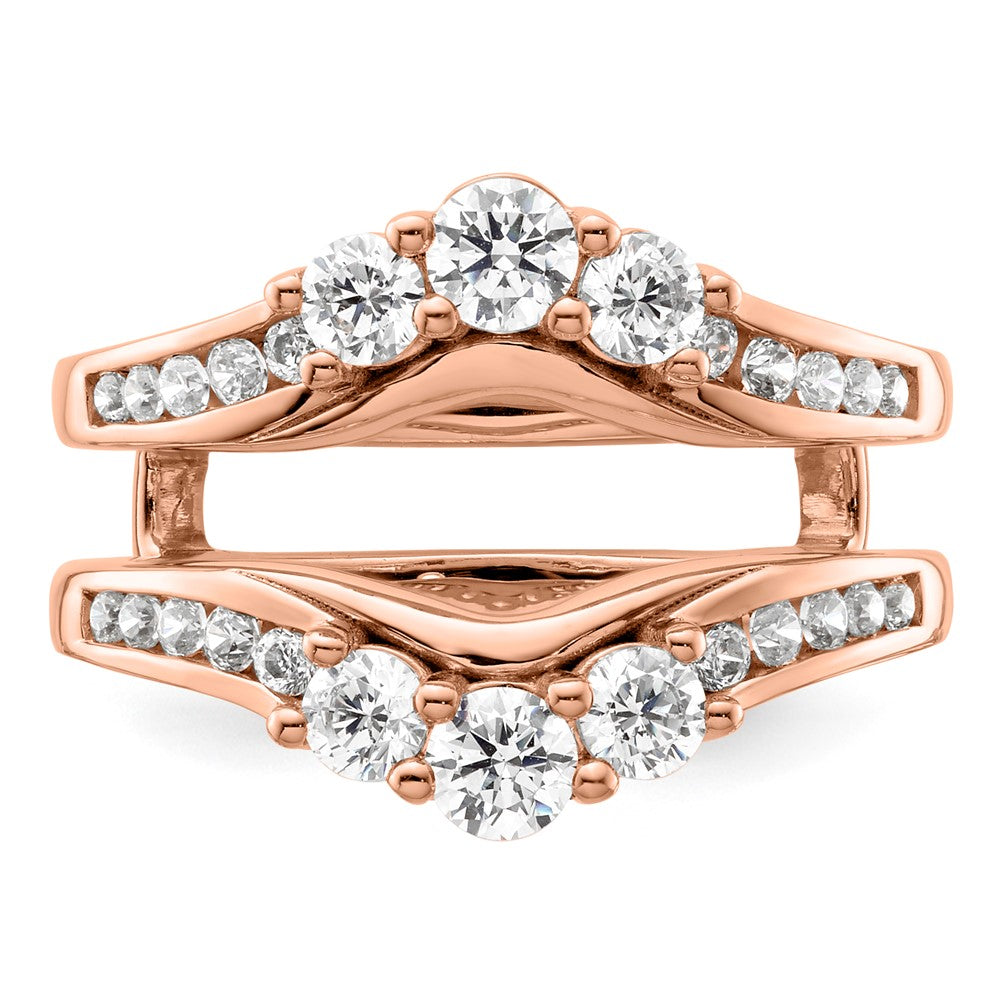 14K Roségold Laborgezüchteter Diamant VS/SI FGH Beisteckring