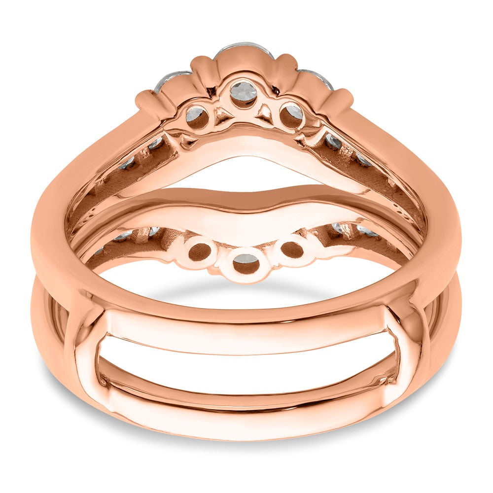 14K Roségold Laborgezüchteter Diamant VS/SI FGH Beisteckring