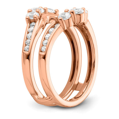 14K Roségold Laborgezüchteter Diamant VS/SI FGH Beisteckring