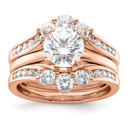 14K Roségold Laborgezüchteter Diamant VS/SI FGH Beisteckring
