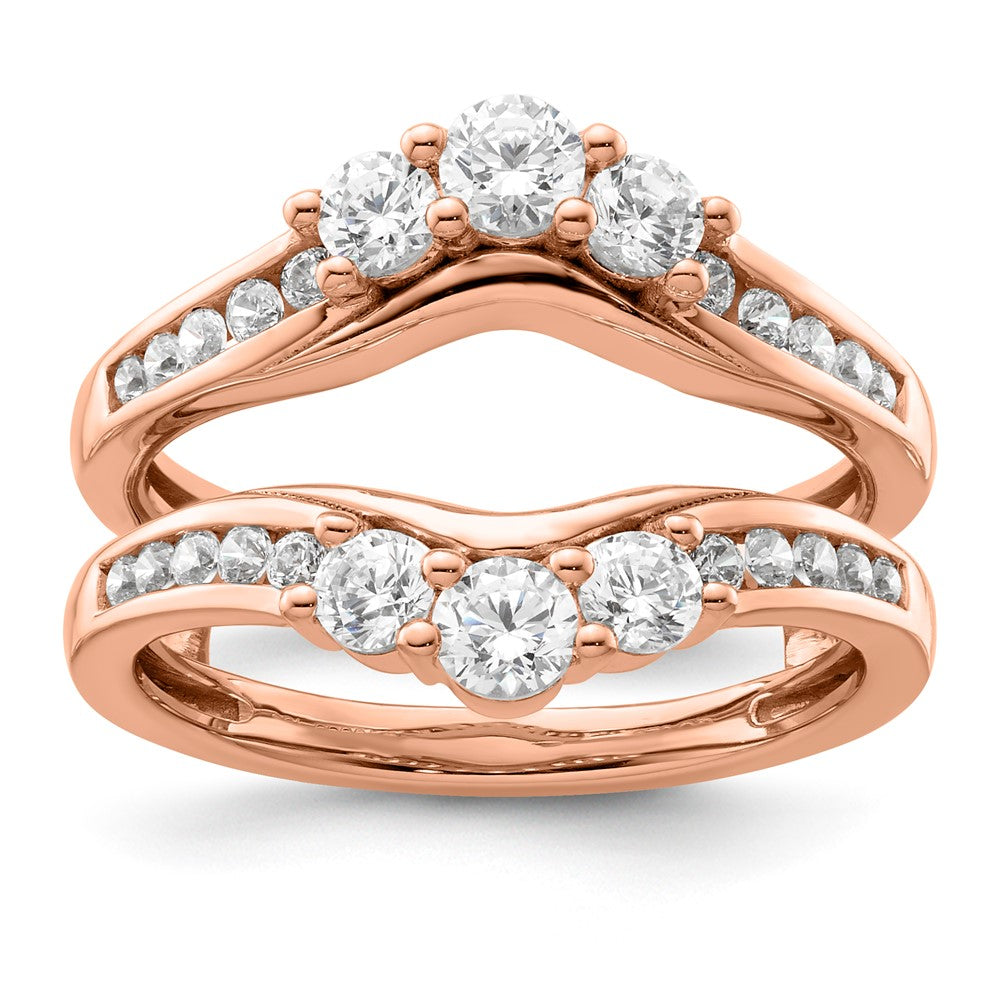 14K Roségold Laborgezüchteter Diamant VS/SI FGH Beisteckring