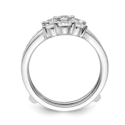 14K Weißgold Ringschutz mit 1 ct. Labor-gezüchteten Diamanten VS/SI+ G+