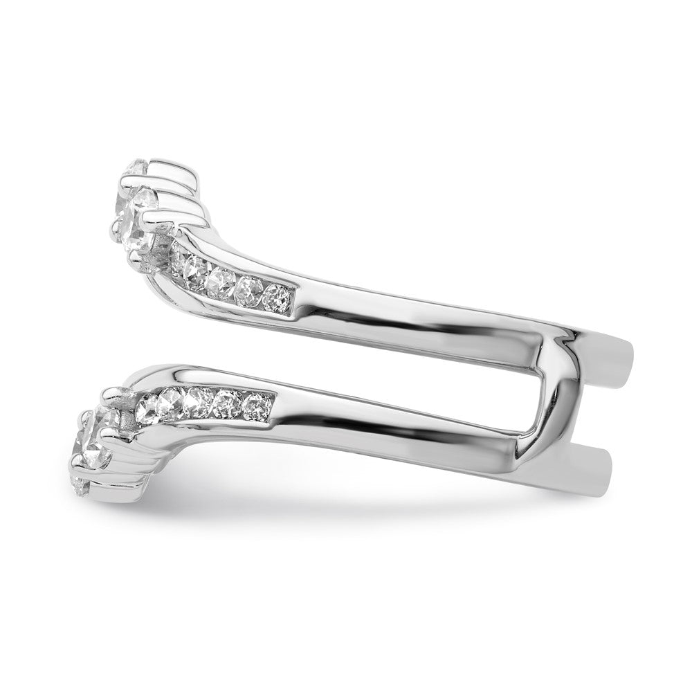 14K Weißgold Ringschutz mit 1 ct. Labor-gezüchteten Diamanten VS/SI+ G+