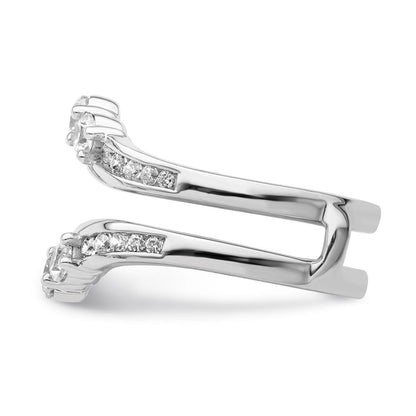 14K Weißgold Ringschutz mit 1 ct. Labor-gezüchteten Diamanten VS/SI+ G+