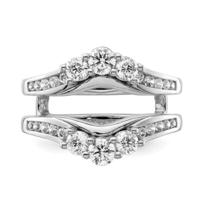 14K Weißgold Ringschutz mit 1 ct. Labor-gezüchteten Diamanten VS/SI+ G+