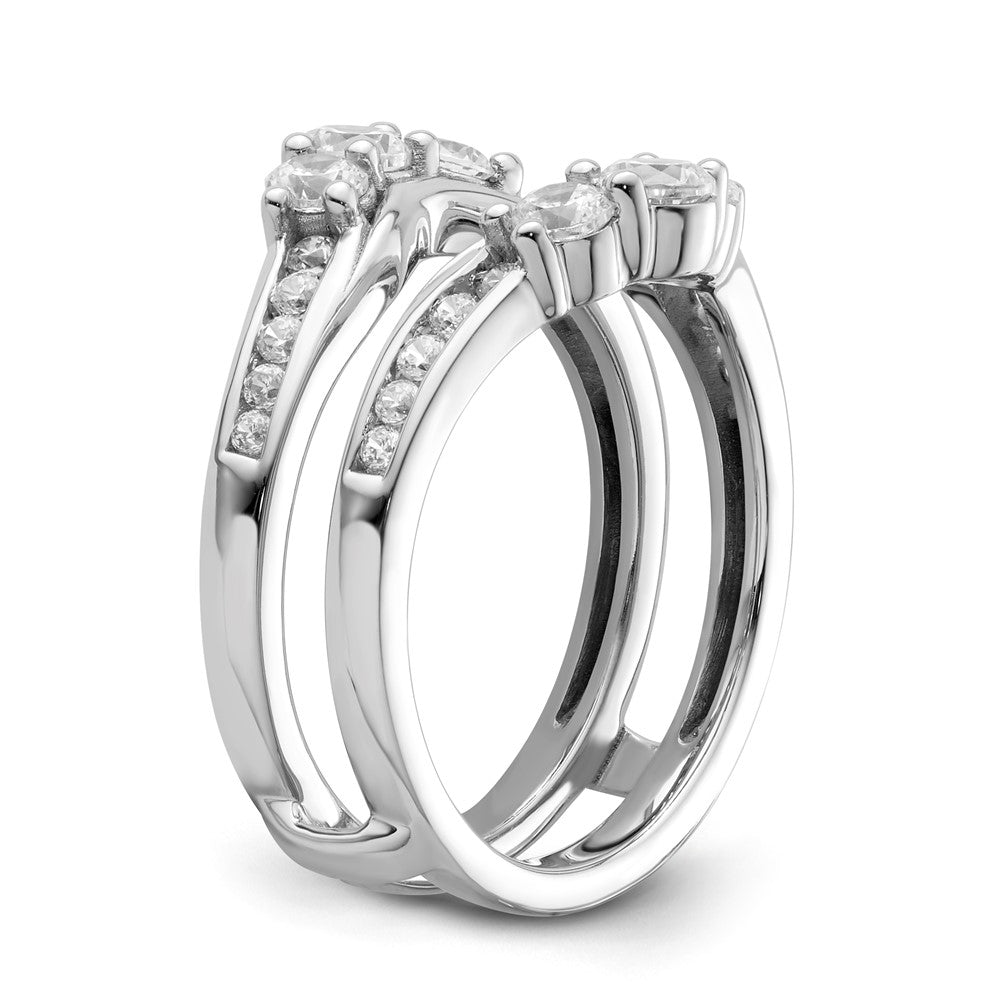 14K Weißgold Ringschutz mit 1 ct. Labor-gezüchteten Diamanten VS/SI+ G+