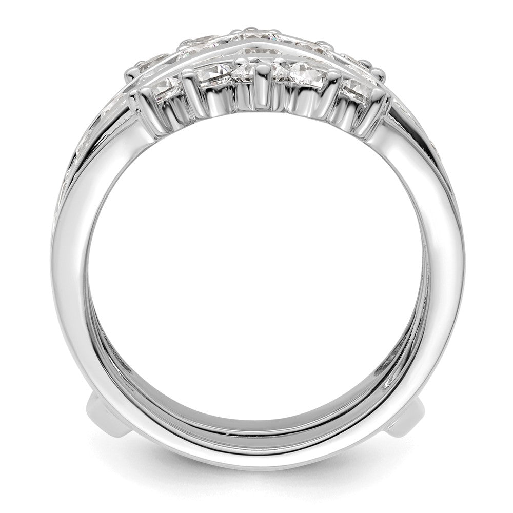 14K Weißgold Ring-Schutz mit zweireihigen Laborgezüchteten Diamanten, 2,33 ct., VS/SI+ G+